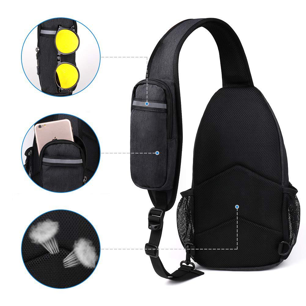 Men'S Outdoor Breast Bag Fashion Men'S Shoulder Bag Trendy Casual Outdoor Bag Wear-Resistant Scratch-Proof Waterproof Breast Bag