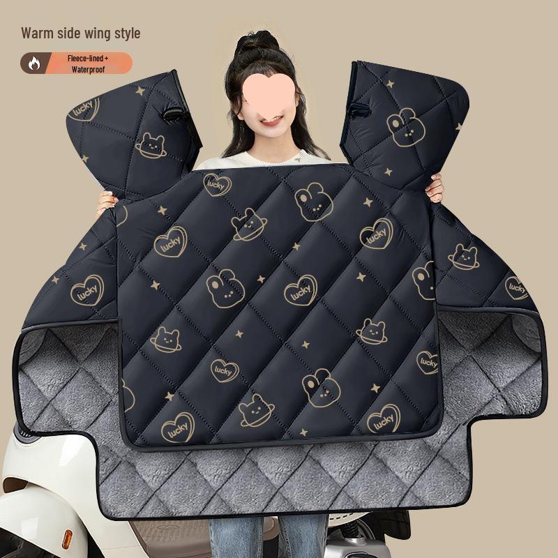 Four-Season Waterproof Windproof Plush Motorcycle Windshield Cover