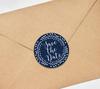 Darling Souvenir Black Round 1.6 Inches Vines Border Save The Date Stickers Non Customized Gift-45