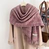 Windproof Winter Cashmere Scarf Korean Style Women Plaid Shawl Fashion Wool Tassel Scarf  Female