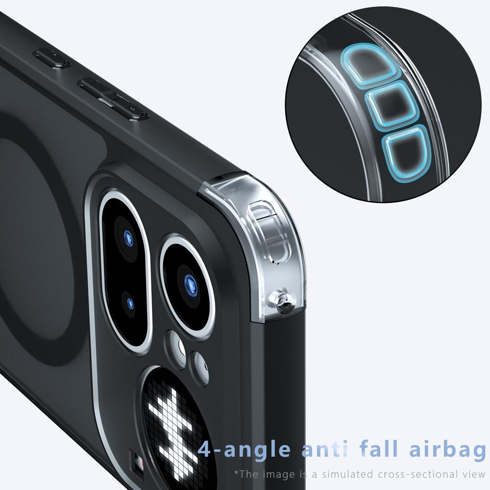 For Nothing Phone 4a Pro Case Skin Friendly Magnetic Matte Frosted Translucent Airbag Non-yellowing Anti-Fingerprint Cover