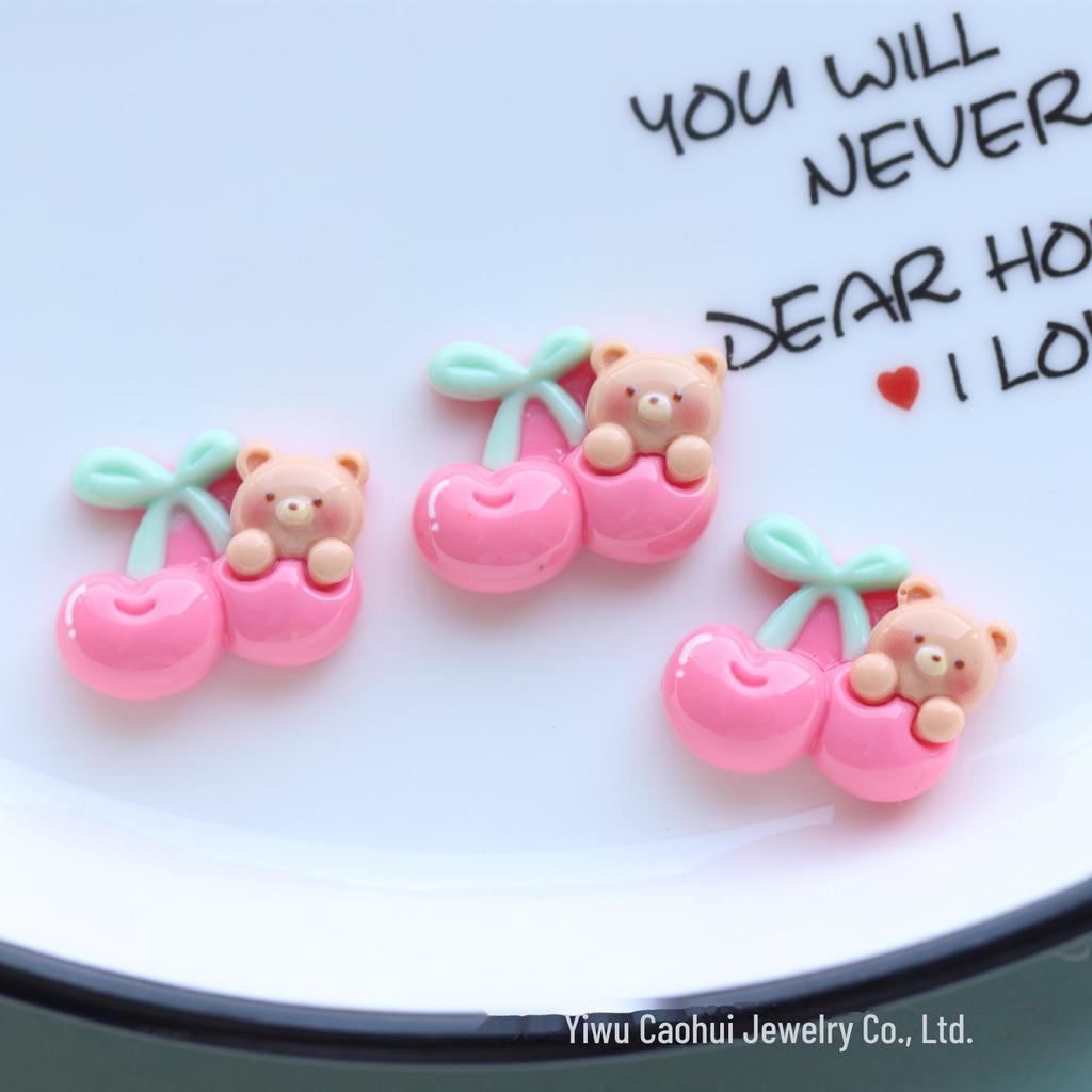 Очаровательные блестящие мультяшные аксессуары для волос из смолы: Детские шпильки, кольца, зажимы и нашивки для поделок своими руками