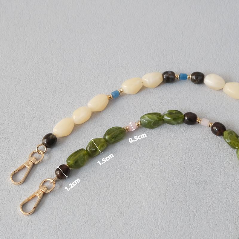 Новый Модный Бутик Женская Сумка Аксессуар Бежевый Бисероплетение Цепи Милый Акриловый Роскошный Ремешок Женская Элегантная Сумка Акриловая Ручка Цепь