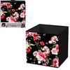 [Q4495] - Storage Cube 'Roses' Pink Black - 31x31 Cm