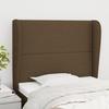 VidaXL Headboard with Ears Dark Brown 93x23x118-128 Cm Fabric3117801