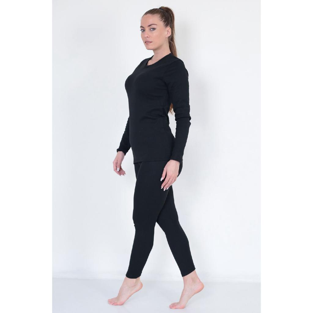 Хлопковый термокостюм унисекс | Комплект нижнего белья с флисом внутри