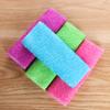 1Pc Soft Multi-color Anti-grease Bamboo Fiber Cleaning Rags Washing Towel Dish Cloth Household Kitchen Dinning Accessory