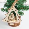 3PCS Snowflake Wood Embellishments Rustic Christmas Tree Hanging Ornament Decor