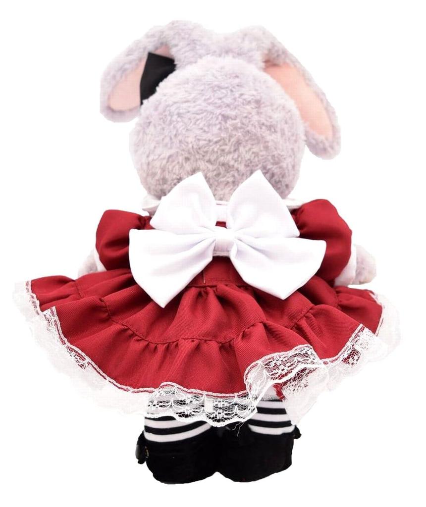 Заказ почтой плюшевого мишки Алиса Стелла Лу одежда нарядный костюм Алиса в стране чудес бордо без тела для размера S