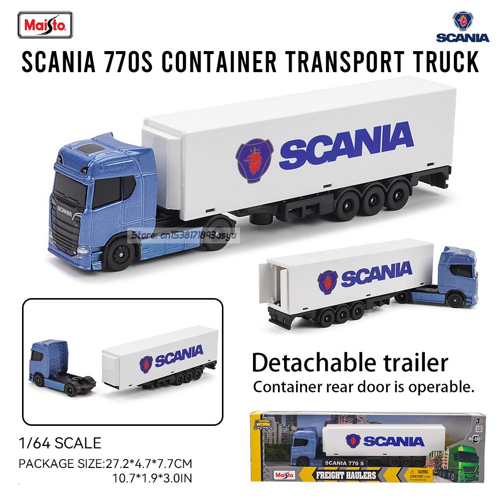 Майсто 1:64 SCANIA 770 S Volvo Транспортное средство для перевозки вилочных погрузчиков Экскаватор литая точная модель автомобиля Коллекция моделей подарок