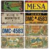 Vintage Tin Art with 1530 License Plate Design: Ideal for American - Style Background Wall Decor