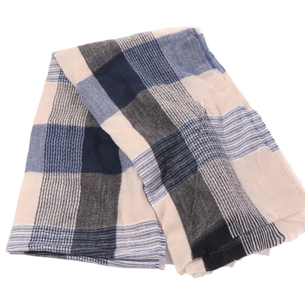 Korean Winter Plaid Scarf Thicken Checkered Scarf Fashion Men's Plaid Scarf Gifts