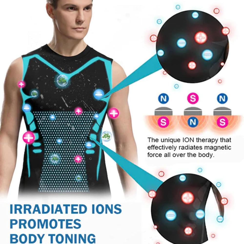 Новая версия жилета Energxcel Ionic Shaping Vest, удобная и дышащая ткань Ice-Silk для мужчин, помогающая создать идеальное тело