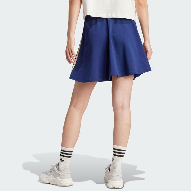 (WMNS) Юбка с графическим принтом в полоску adidas Originals Азиатский размер 'Синий' Женская IR7470