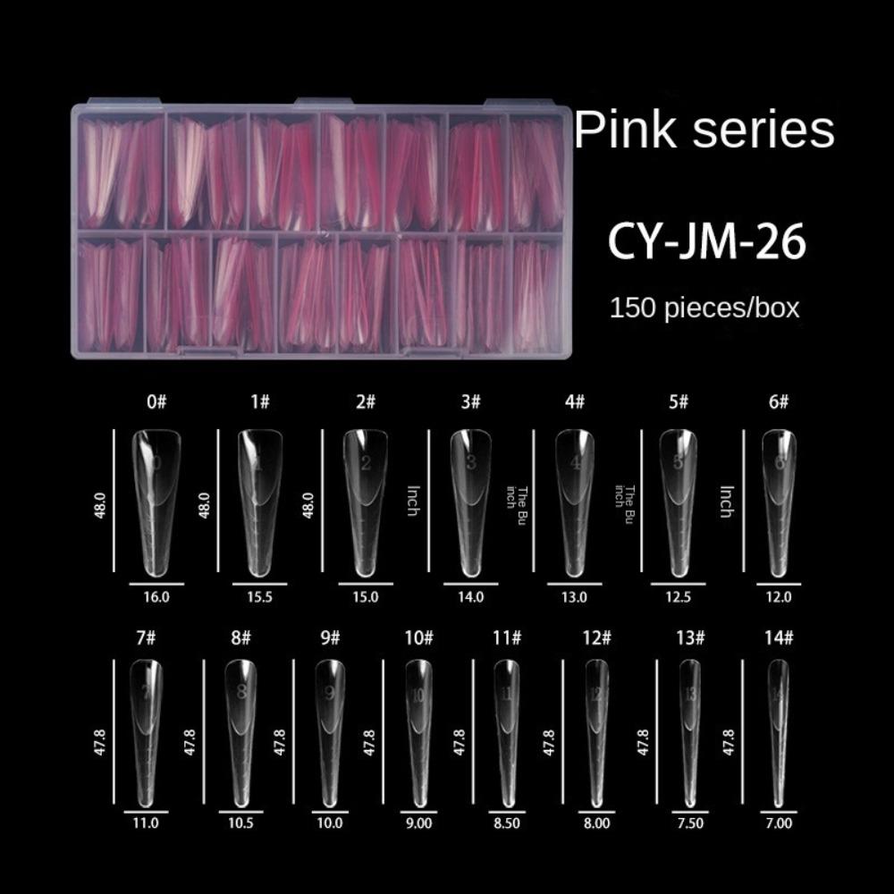 150 шт./коробка типсы для наращивания ногтей, полное покрытие, многоразовый французский маникюр, высококачественные двойные формы, форма для ногтей