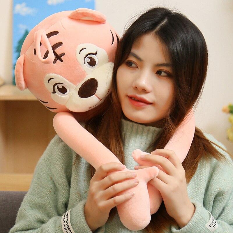 50 /130cm Cute Large Hanging Hook And Loop Hand Monkey Plush Toys Stuffed Lion Tiger Animal Knitted Boys Baby Doll Birthday Gift