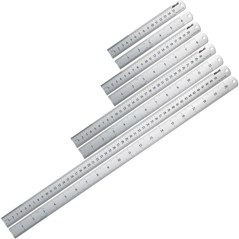 Линейка прямая из нержавеющей стали 50 см - Прочная металлическая линейка для деревообработки, учебы и офиса.