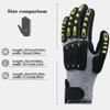 Shock Absorbing Mechanical TPR Gloves Nitrile Dipped Palm Oil-proof Anti Cutting Gloves TPR Material Impact Protection