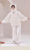 LAVASEON Winter Pajama Cute Animal Print with Bear Warm and Fun Open Fleece and Comfortable Loungewear for Fall and Winter Women's Set, Fluffy, Ears,