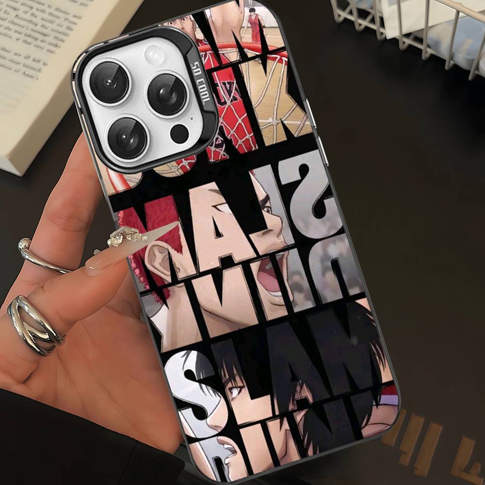 Японский чехол для телефона S-SLAM D-DUNK для IPhone 17 16 Plus Pro Max 15 14 13 12 11 Матовый разноцветный