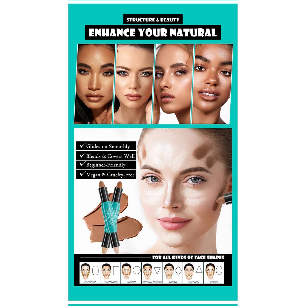 Тональный крем для лица, консилер, ручка, долговечный корректор темных кругов, контурные консилеры, косметический макияж