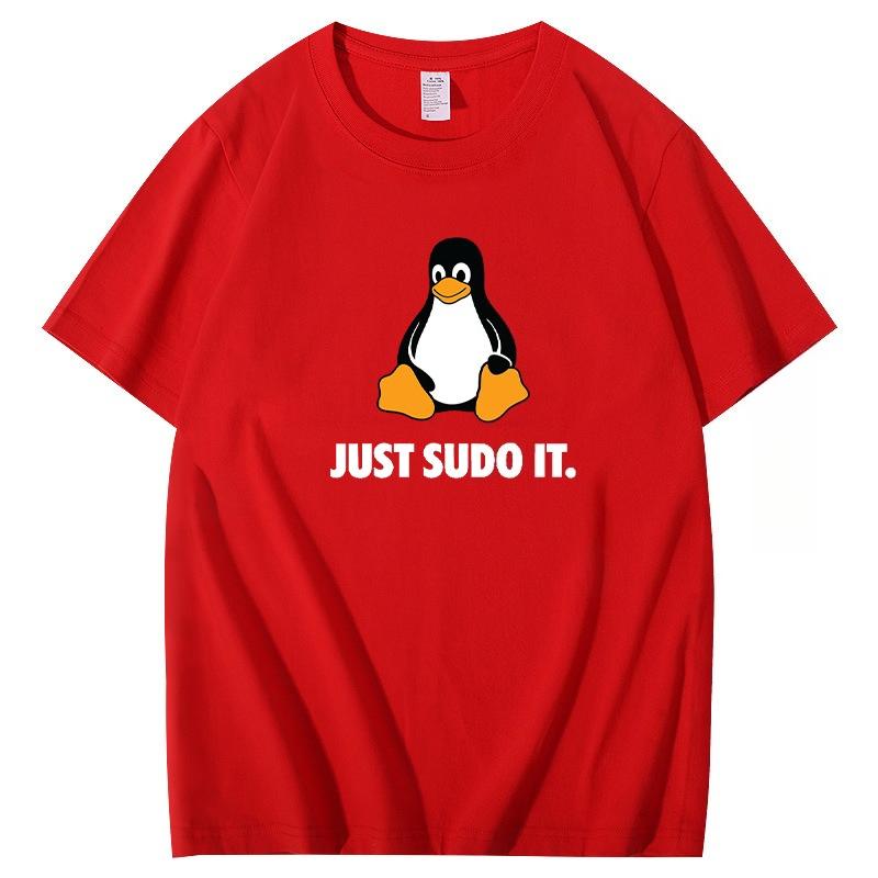 Футболка Just Sudo It с забавным рисунком для мужчин, посвященная операционной системе Linux и пингвинам. Футболка с коротким рукавом, летняя, дышащая.