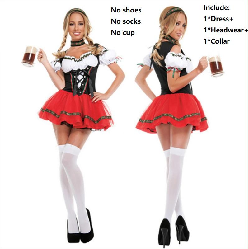 Стильный немецкий костюм официантки Октоберфеста, идеально подходящий для косплей-мероприятий