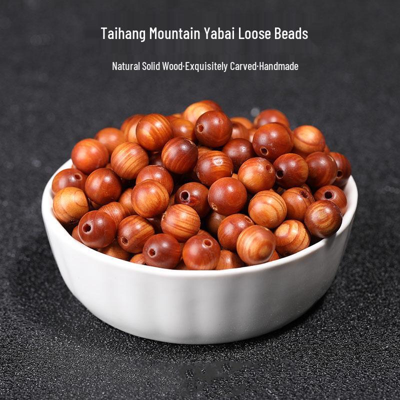 Золотые шелковые бусины из натурального зеленого сандалового дерева для самодельных украшений и буддийских аксессуаров