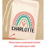 Personalized Rainbow Party Favor Bags Boho Birthday Party Table Decor Kindergarten Kids Gift Bags Back To School Baby Shower