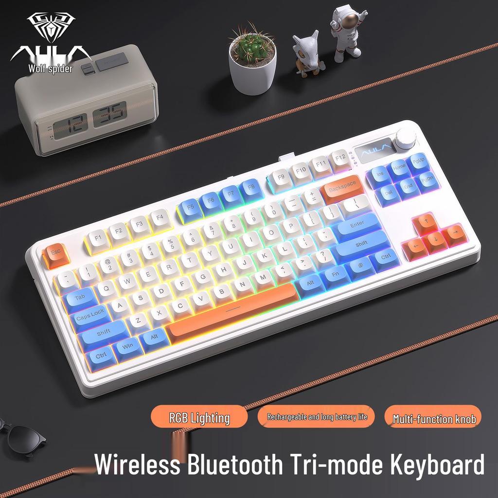 S3187 Bluetooth и проводная тихая механическая клавиатура для ноутбука/настольного компьютера