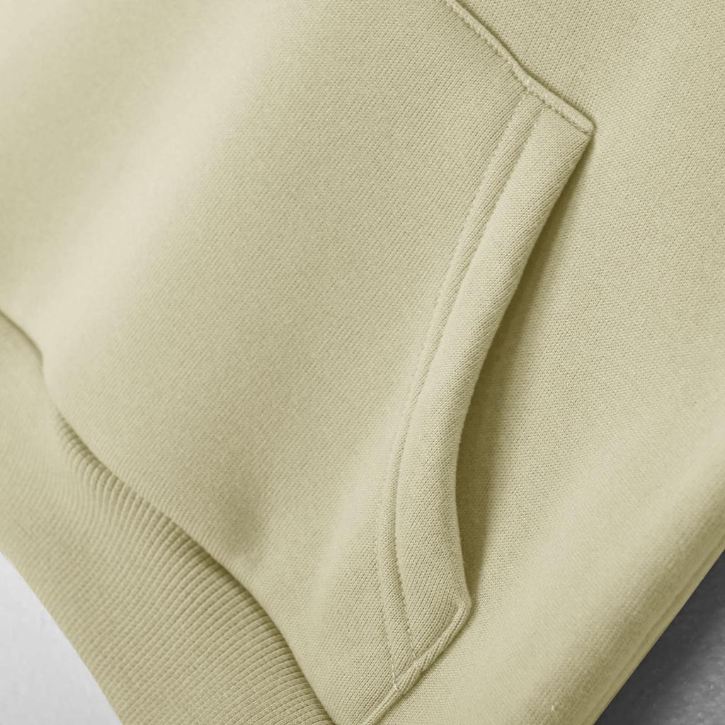 Children's Fashion Solid Color Long Sleeved Hooded Sweatshirt Girls' Mid Length Hoodie Top