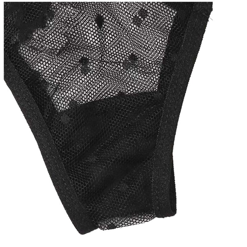 Sexy Lingerie Black Lace Hollow Bra Panties Perspective Bikini Three-point Sets Erotic Lingerie Underwear