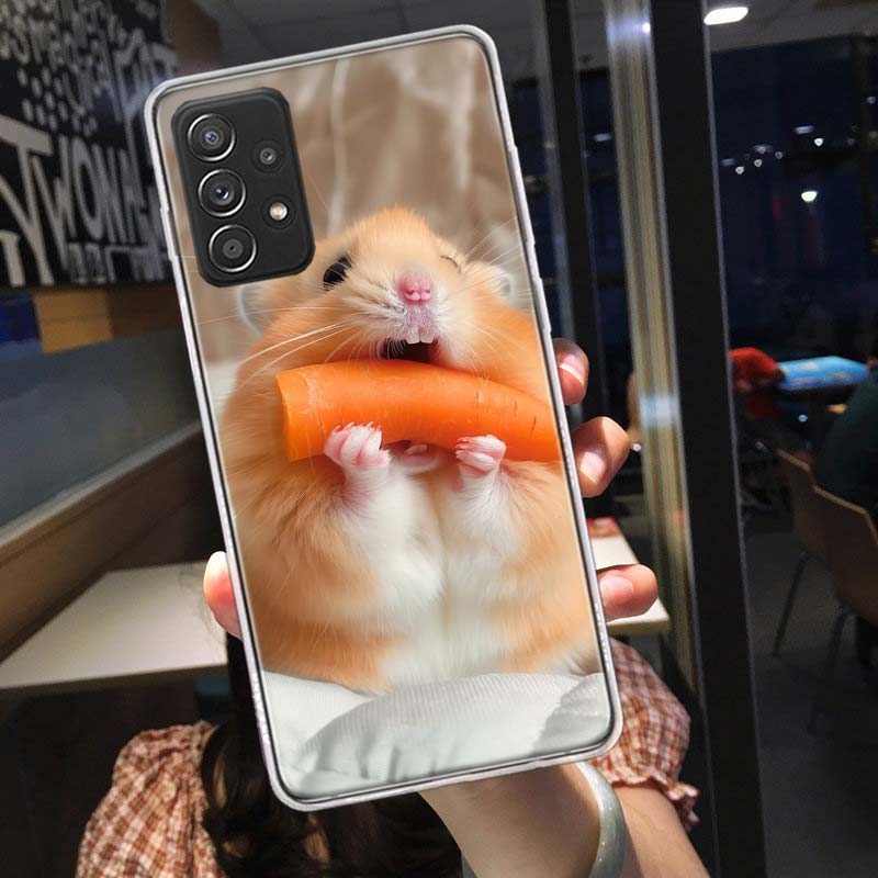 Хомяки в шляпах с ушами Чехол для телефона для Samsung A54 A57 A37 A17 A14 A15 A12 A24 A34 A55 A35 A25 A52S A07 A05S A04S A22 A32 A