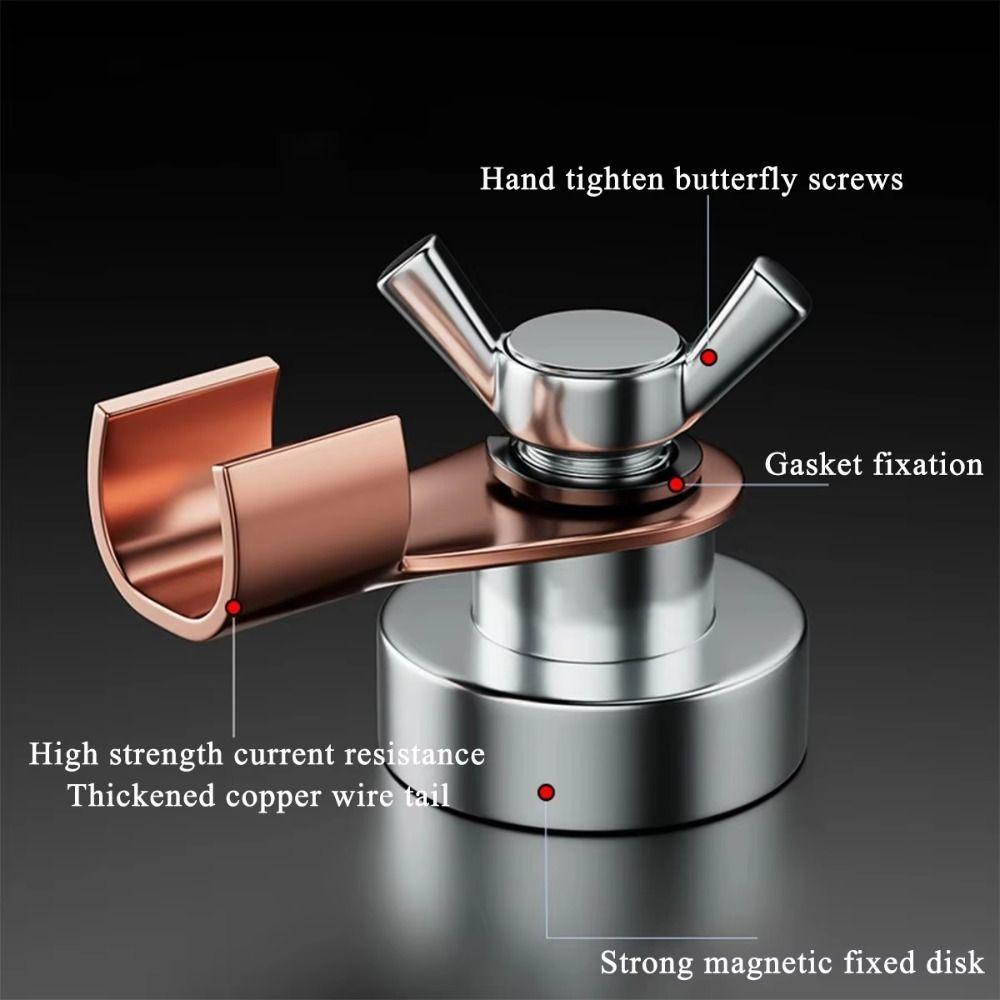 Copper Electrode Welding Clamps Powerful Magnetism Welding Support Grounding Tool