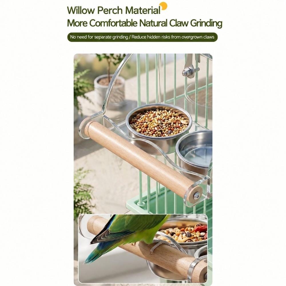 Stainless Steel Parrot Feeding Bowl Durable Bird Food Container Bird Food Water Bowl Parrot