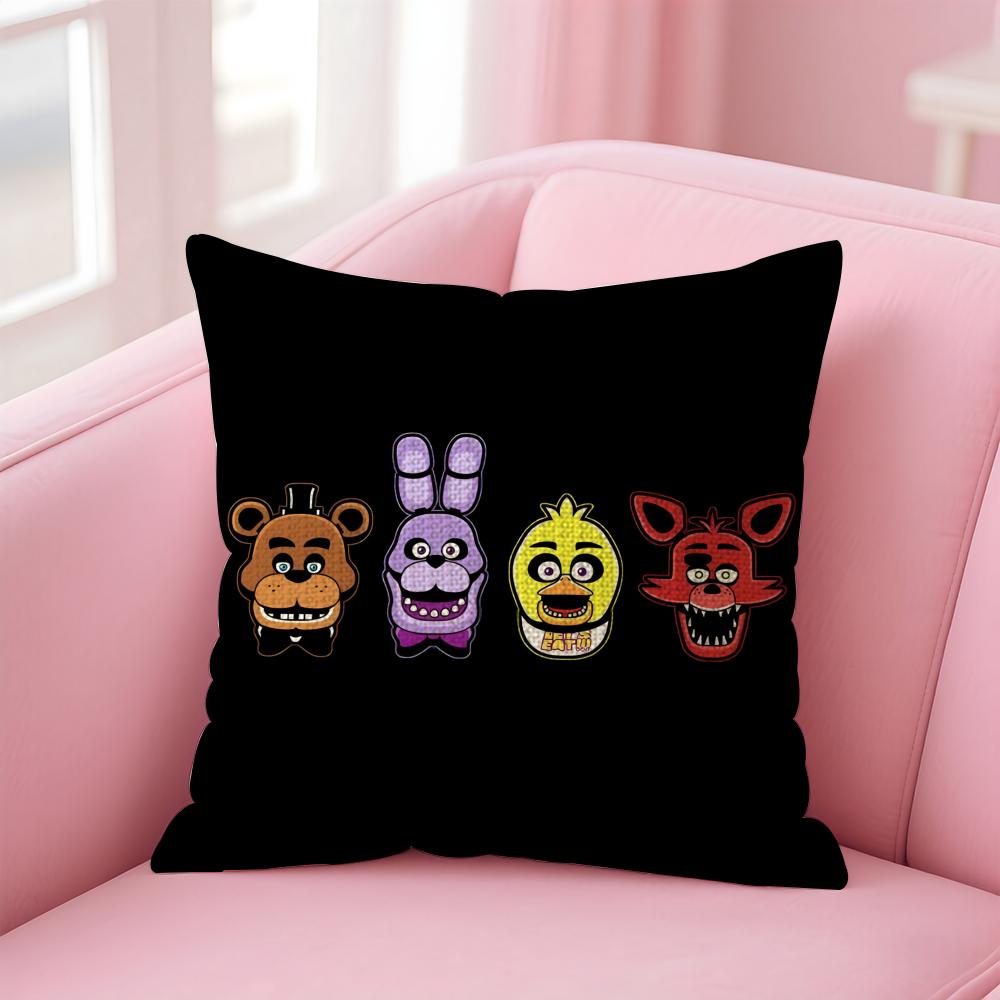 Чехол на подушку Five Nights at Freddys Натуральный лен Наволочка Двусторонний принт Декоративный чехол на диван Домашний декор Подарок