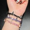 Black Panther Zircon Hip Hop Bracelet - White, Pink, Black & Purple Punk Style Bangle Jewelry