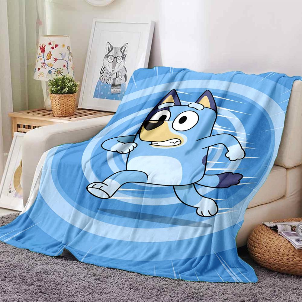 Bluey Theme Printed Blanket - Perfect for Couch, Bed, Travel & Outdoor Use | Machine Washable, Cozy & Durable.
