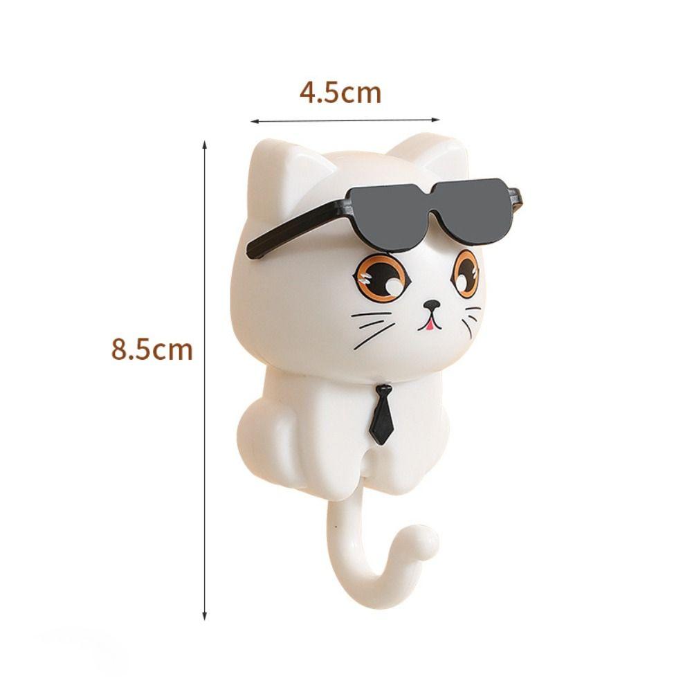 Cartoon Cat Decorative Hooks Seamless Funny Heavy Duty Hook Creative Clothes Hook Bathroom
