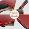 Pro High Elastic 9-Star Rubber Table Tennis Racket - Long/Short Handle, Factory  for Schools