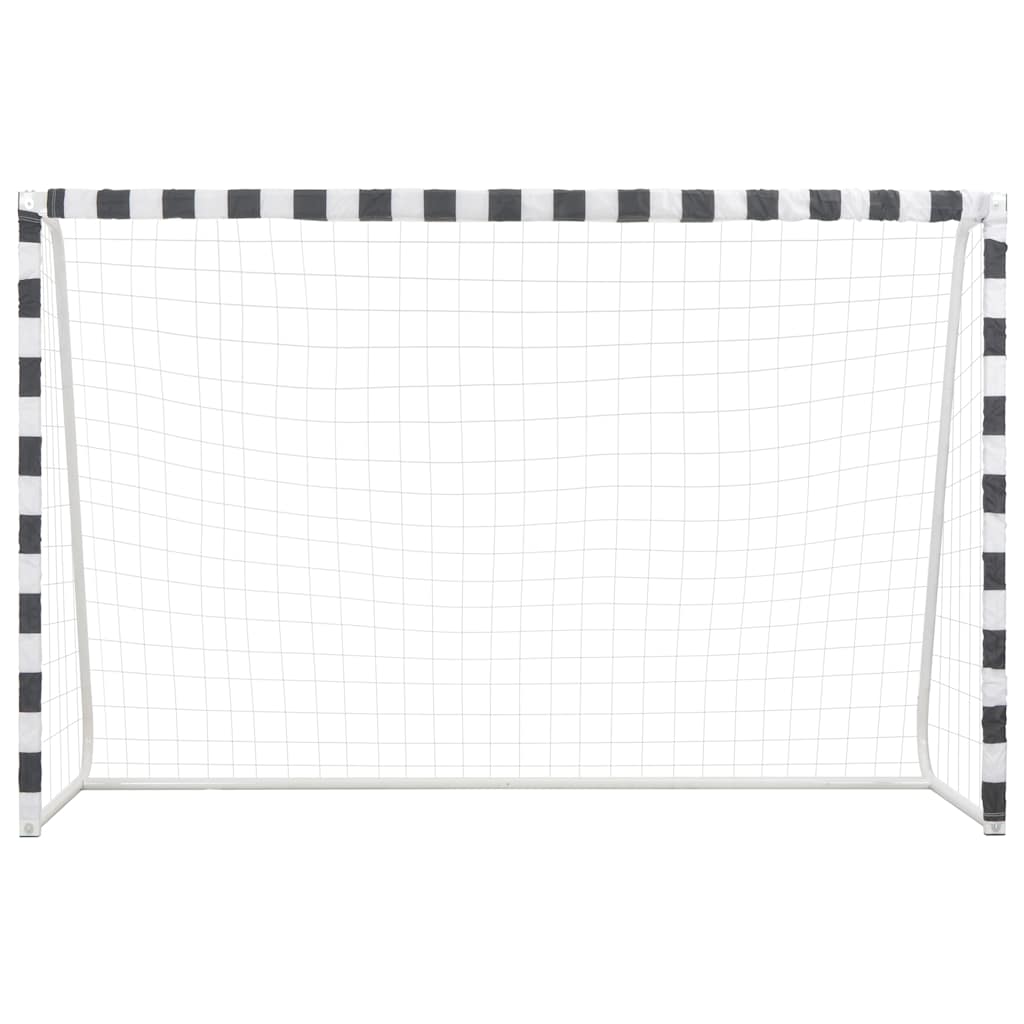 Football Goal 300 x 200 x 90 cm Metal Black and White