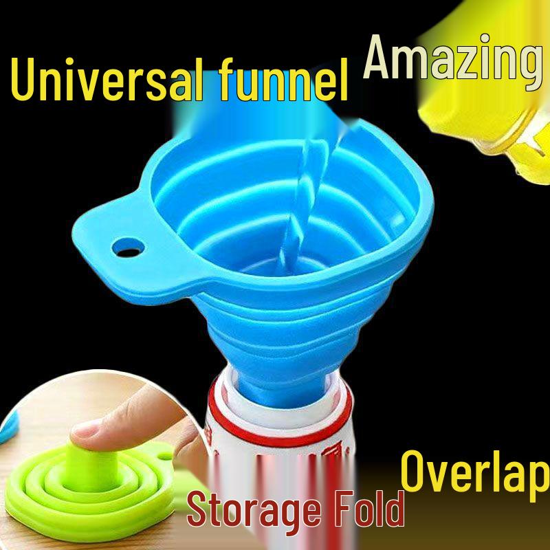 Mini Foldable Silicone Funnel for Household Oil Pouring