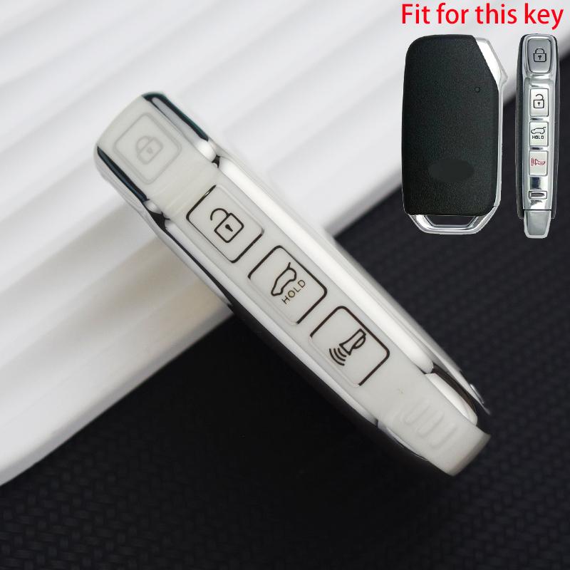 Новый чехол для ключей из ТПУ с 4 кнопками для Kia Sportage 2023 Kia Ray Sorento Soul Telluride Cerato 2020 K5 K8 2022 для KIA Аксессуары для защиты автомобильных ключей