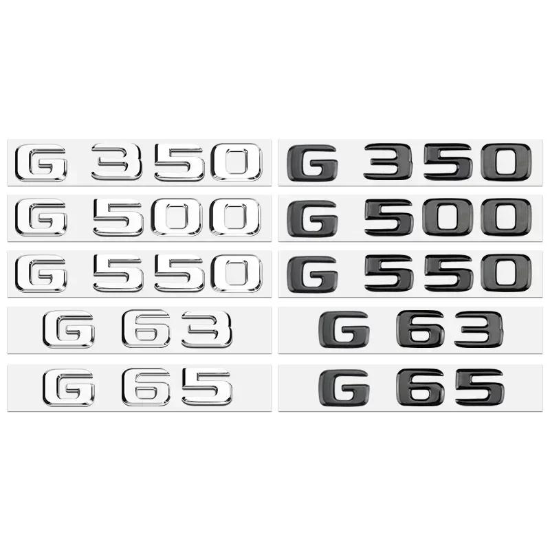 JCG1 3D ABS Logo Emblem Letters Car Trunk Badge Sticker For Mercedes benz A B R G Class GLK GLA w204 W251 W463 W176 Accessories