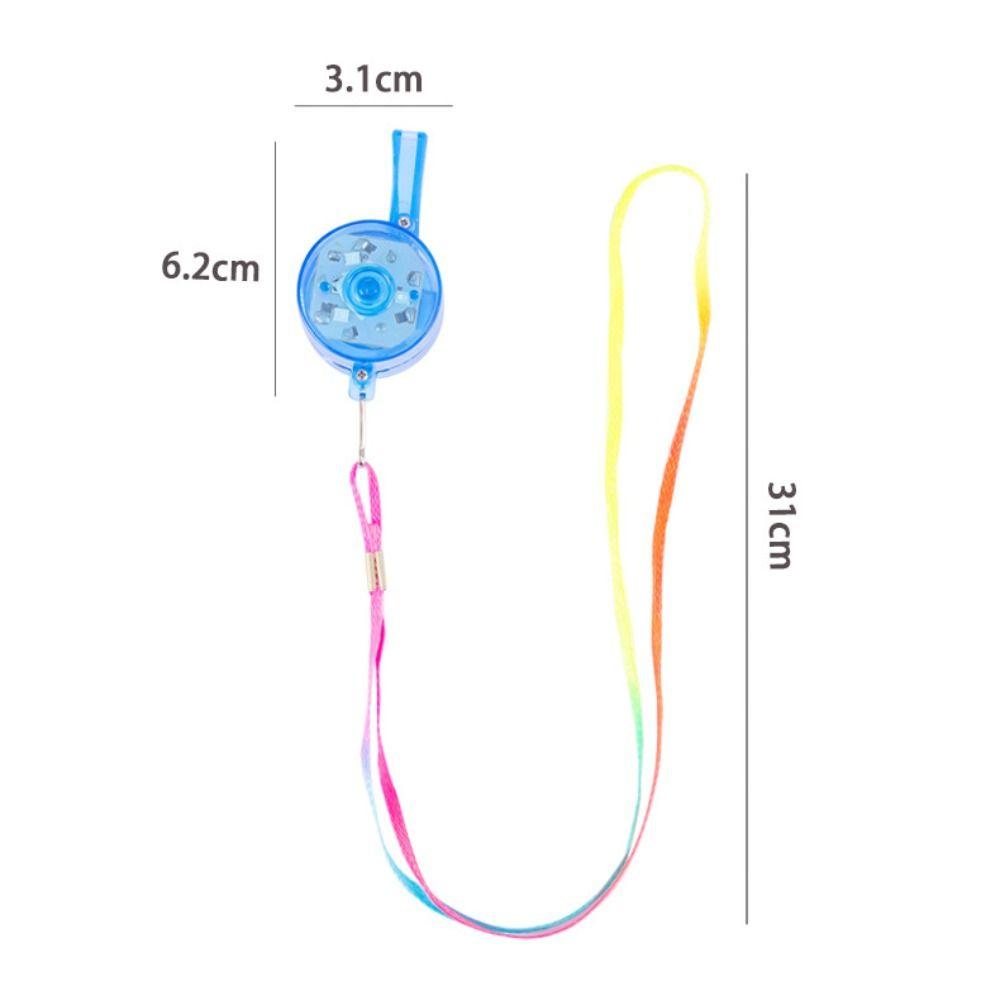 5 PCS with Lanyard LED Light Whistle Plastic Flashing Whistle Creative Party Whistle