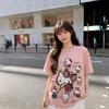 Футболка с коротким рукавом Hello Kitty, универсальный, омолаживающий уличный стиль