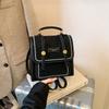 Retro Niche Design Backpack Fashion Portable Backpack British Daily Commuting Backpack Female Mini Schoolbag Girl PU Leather