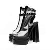 Fashion Sexy Platform Sandals Women Chunky Heel Buckle Gladiator Rome Sandal Party Dress Shoes Pumps Summer Super High Clear Ankle Boots