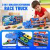 Dinosaur Race Track Toys Suitable For Children Aged 3 To 12, With 12 Racing Cars, Foldable Track, A Gifts Toy For Boys And Girls