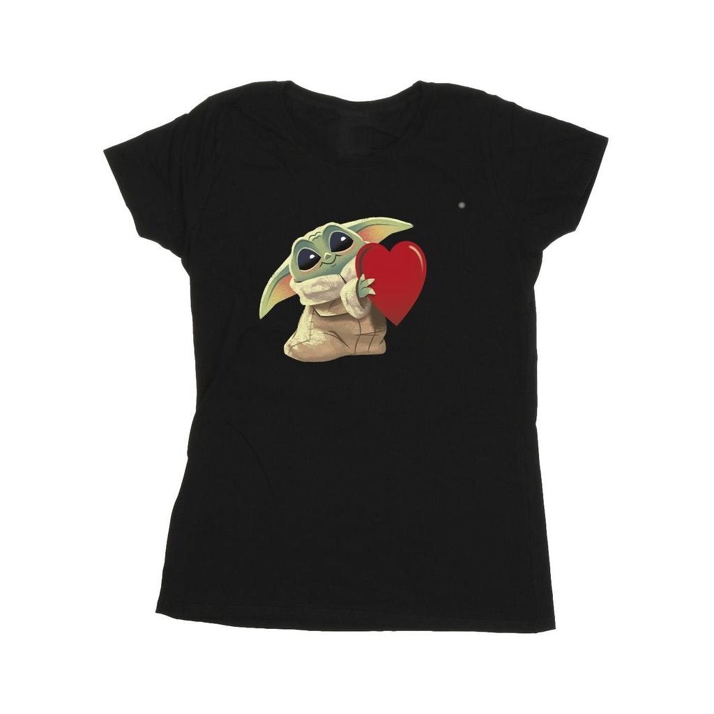 Star Wars Womens/Ladies The Mandalorian The Kids With Heart Cotton T-Shirt